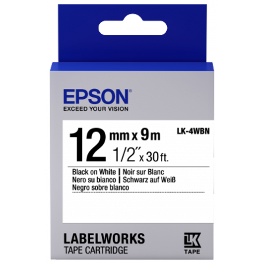 LK-4WBN Fekete/Fehér 12/9 (mm/m)