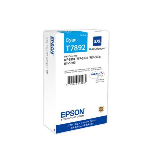 EPSON T7892 TINTAPATRON CYAN 4.000 OLDAL KAPACITÁS (EREDETI)