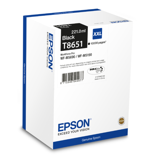 EPSON T8651 TINTAPATRON BLACK 10.000 OLDAL KAPACITÁS (EREDETI)